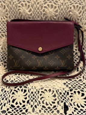Louis Vuitton Monogram Canvas Twice in Burgundy